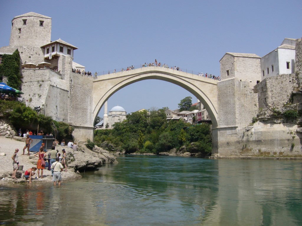 The reconstructed bridge at Mostar