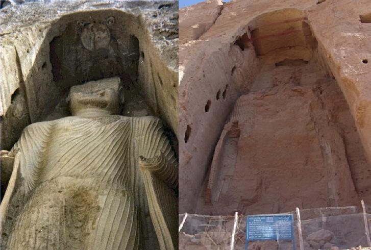 The Buddhas of Bamiyan were destroyed by the Taliban in 2001