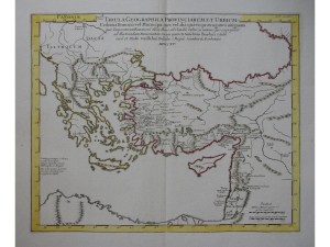 الكلاسيكي الروماني-العتيقة خريطة لتركيا واليونان وسوريا-delisle-1715