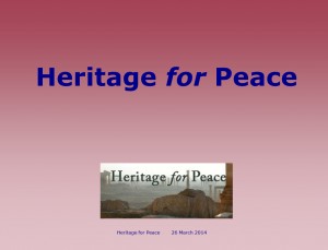 Présentation du patrimoine pour la paix
