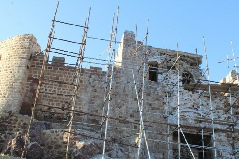 Stabilizing deteriorated walls on the southern façade